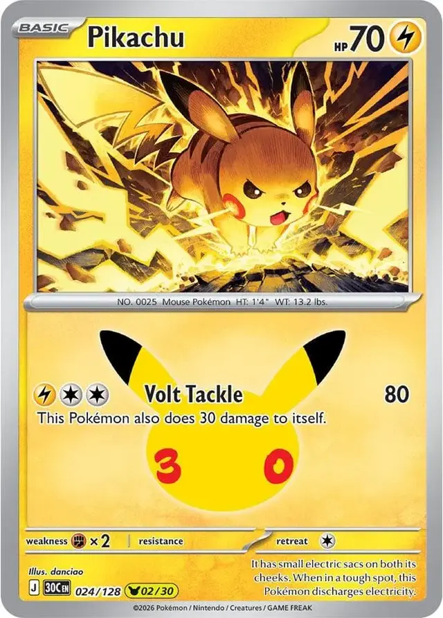 Pikachu #24 - Pokemon 30th Celebration