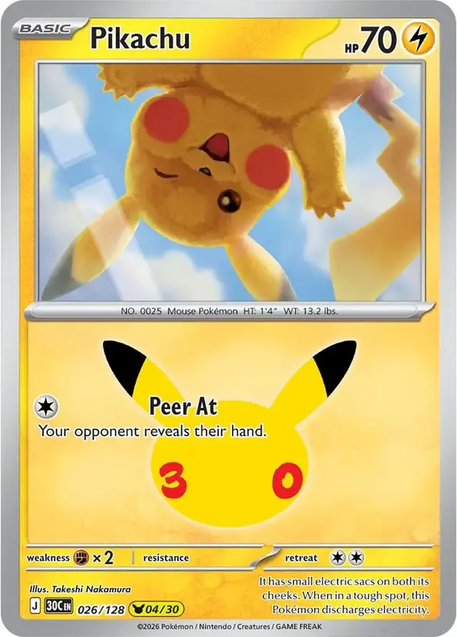 Pikachu #26 - Pokemon 30th Celebration