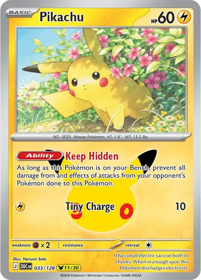 Pikachu #33 - Pokemon 30th Celebration
