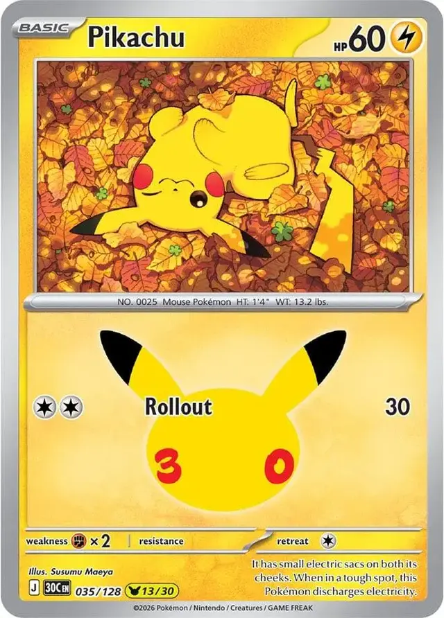 Pikachu #35 - Pokemon 30th Celebration