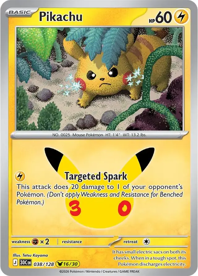 Pikachu #38 - Pokemon 30th Celebration