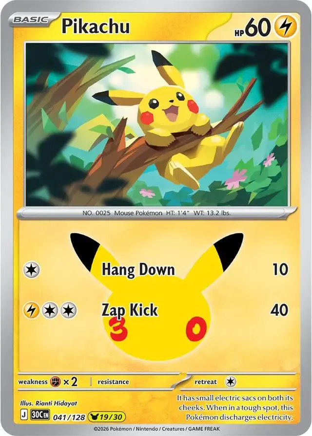 Pikachu #41 - Pokemon 30th Celebration