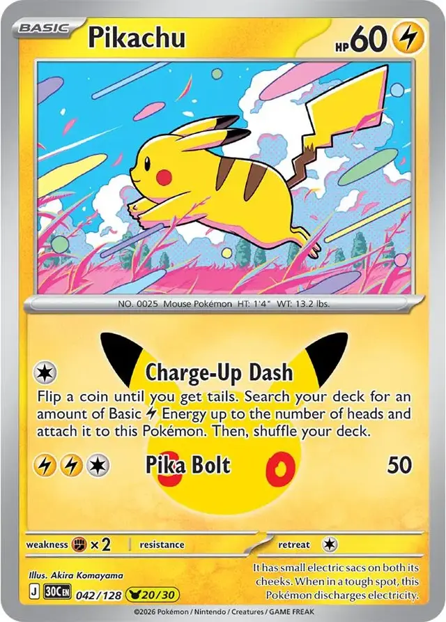 Pikachu #42 - Pokemon 30th Celebration