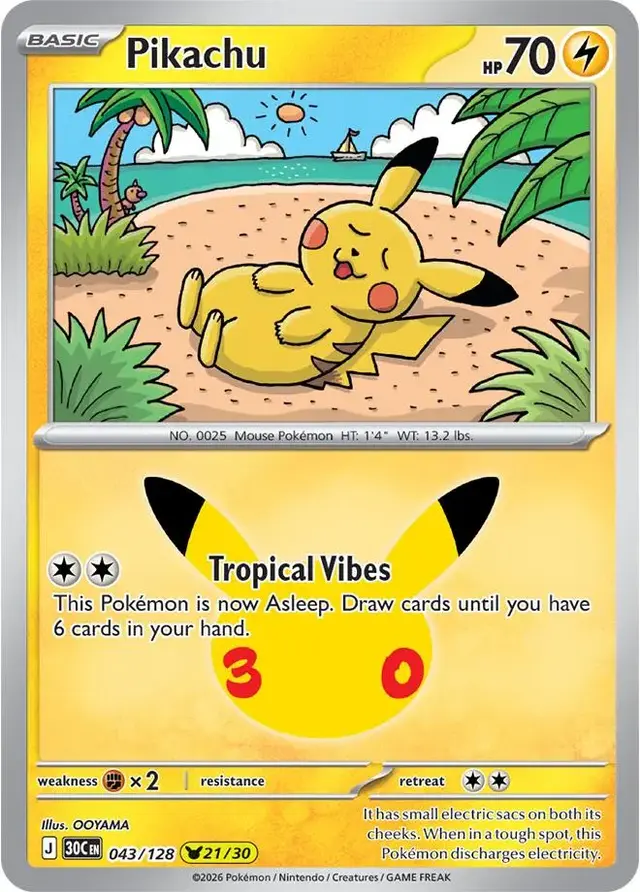 Pikachu #43 - Pokemon 30th Celebration