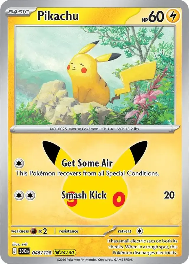Pikachu #46 - Pokemon 30th Celebration