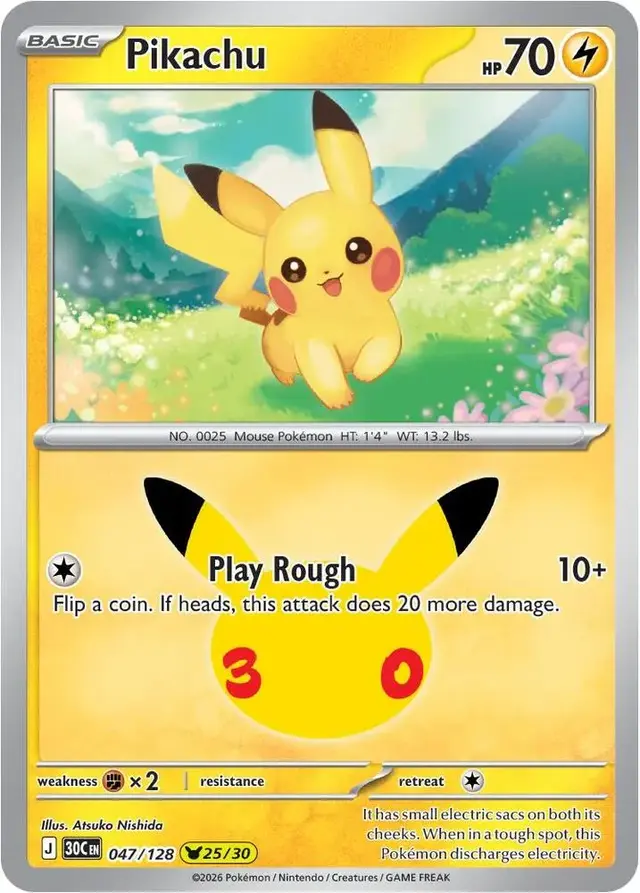 Pikachu #47 - Pokemon 30th Celebration