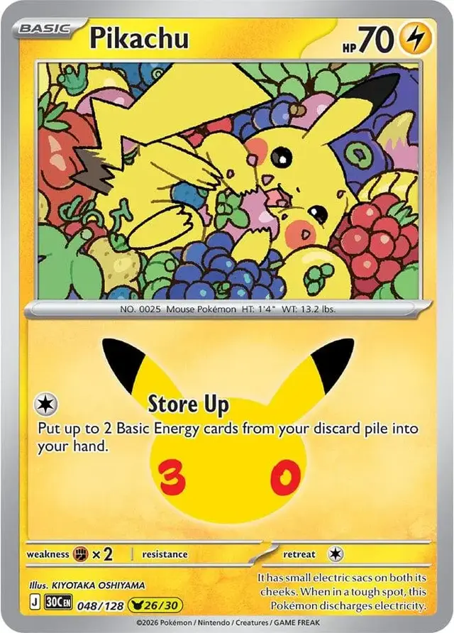 Pikachu #48 - Pokemon 30th Celebration
