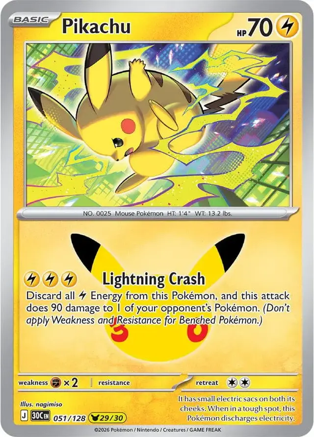 Pikachu #51 - Pokemon 30th Celebration
