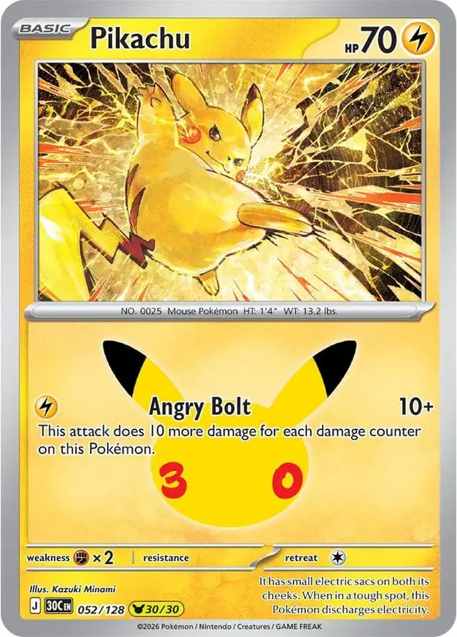Pikachu #52 - Pokemon 30th Celebration