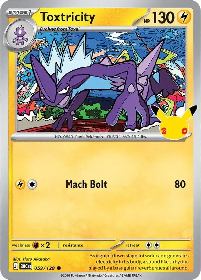 Toxtricity #59 - Pokemon 30th Celebration