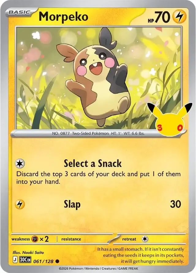 Morpeko #61 - Pokemon 30th Celebration