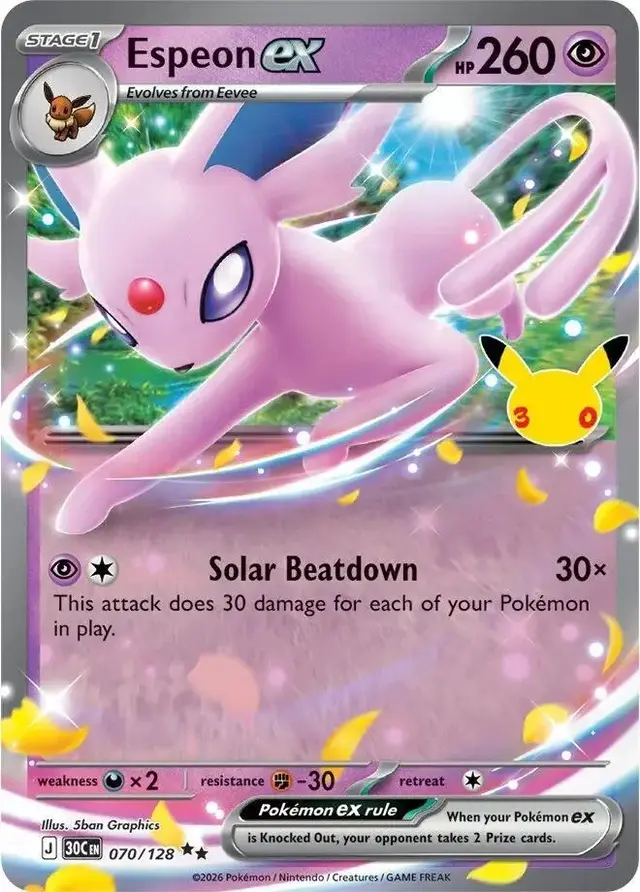 Espeon ex #70 - Pokemon 30th Celebration