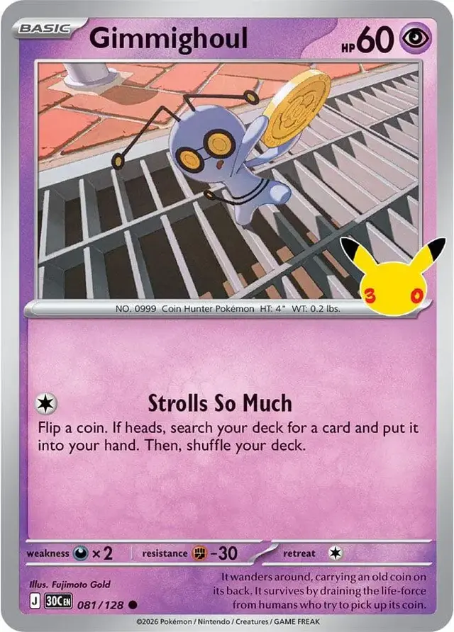 Gimmighoul #81 - Pokemon 30th Celebration