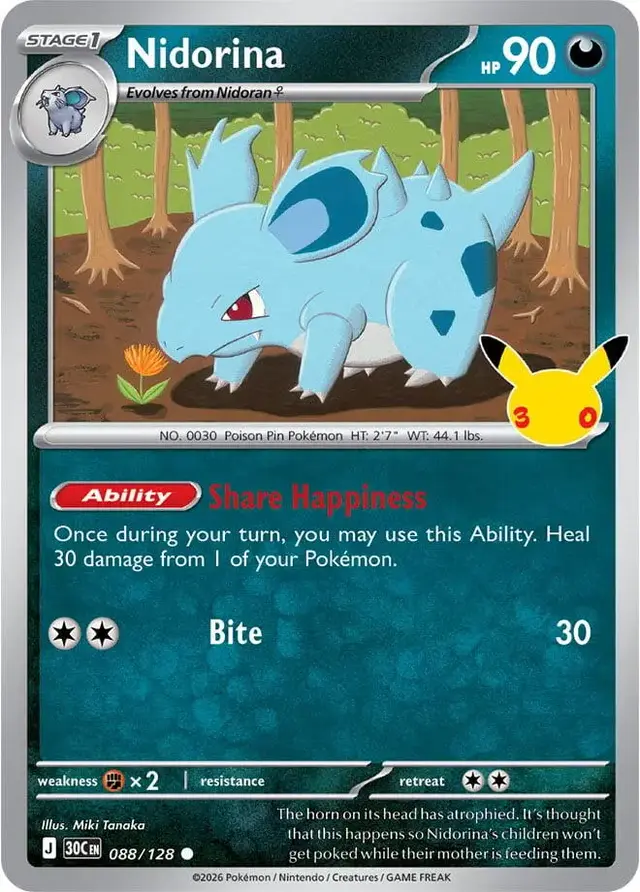 Nidorina #88 - Pokemon 30th Celebration