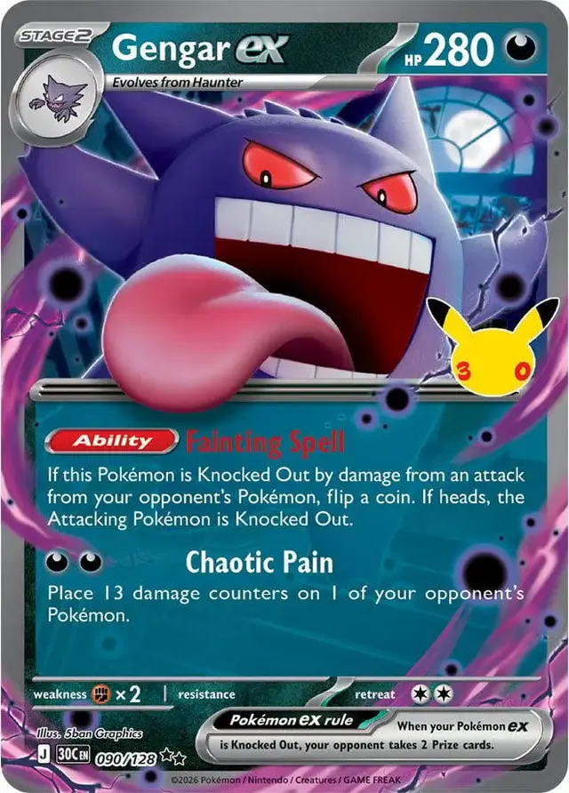 Gengar ex #90 - Pokemon 30th Celebration