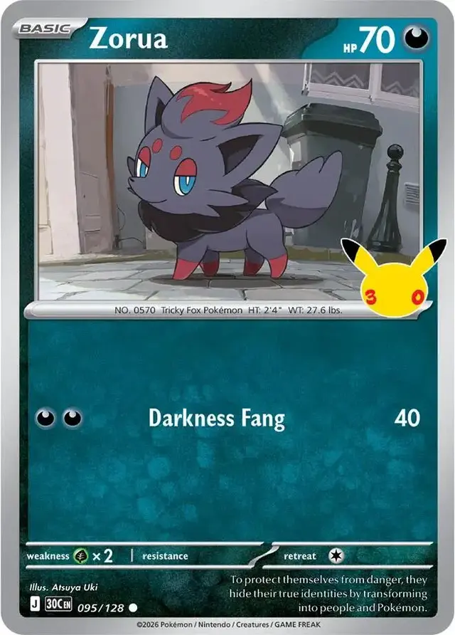 Zorua #95 - Pokemon 30th Celebration