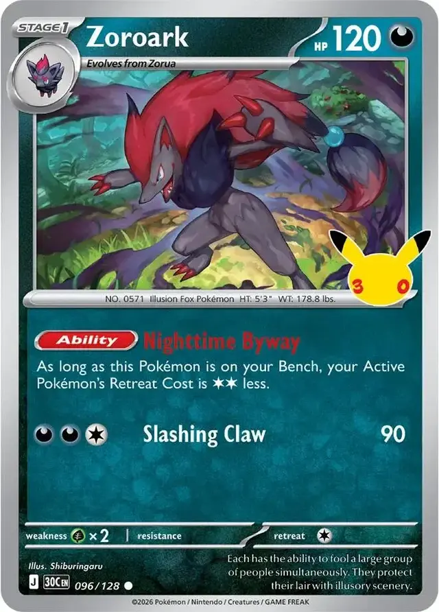 Zoroark #96 - Pokemon 30th Celebration