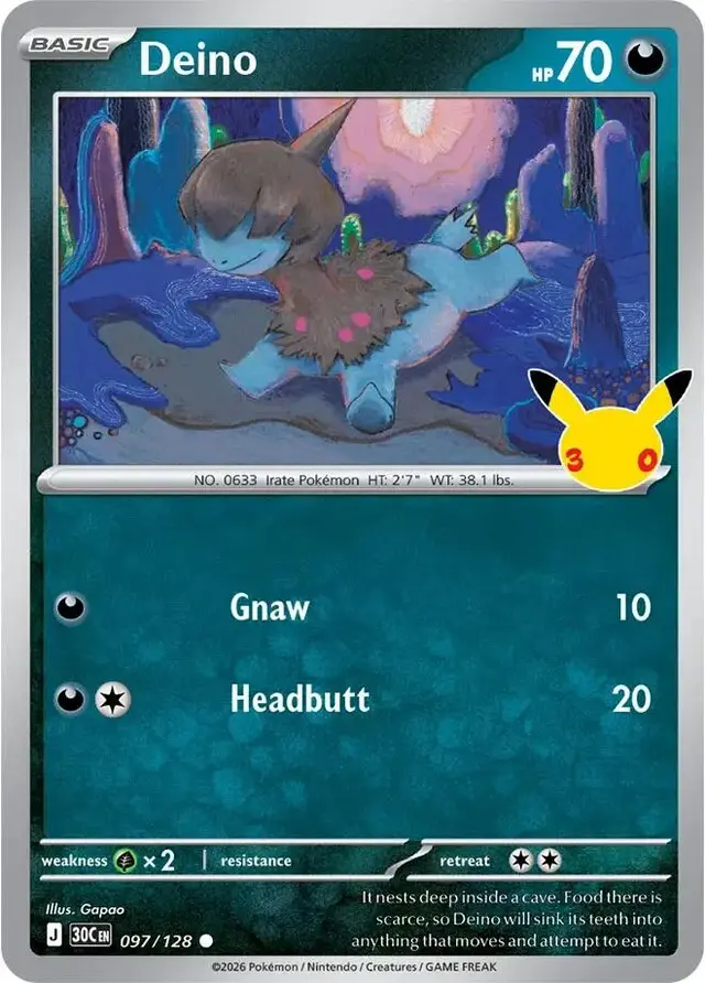Deino #97 - Pokemon 30th Celebration