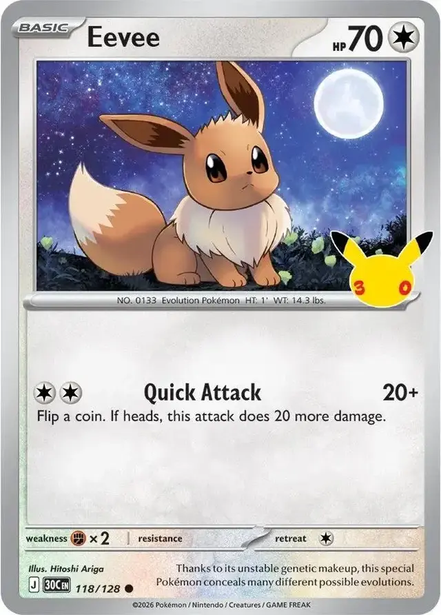 Eevee #118 - Pokemon 30th Celebration