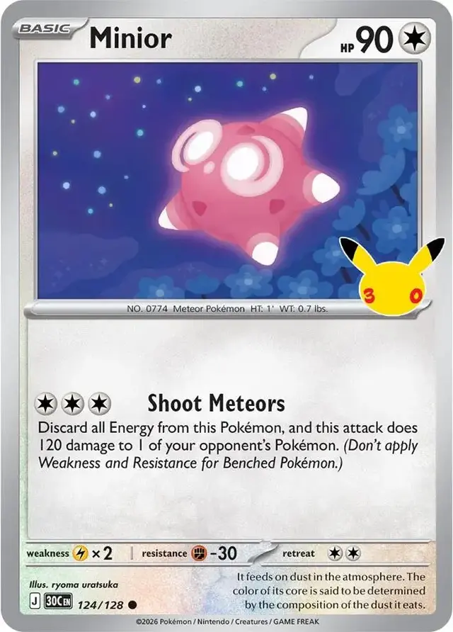 Minior #124 - Pokemon 30th Celebration