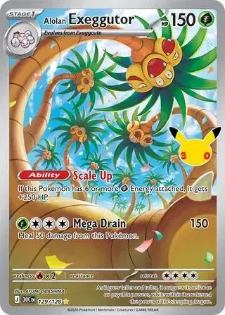 Alolan Exeggutor #129 - Pokemon 30th Celebration