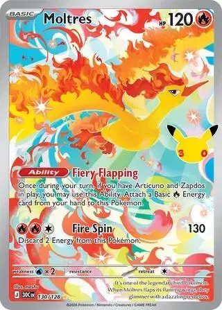 Moltres #130 - Pokemon 30th Celebration