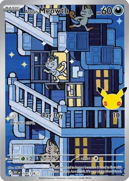 Alolan Meowth 139 - Pokemon 30th Celebration