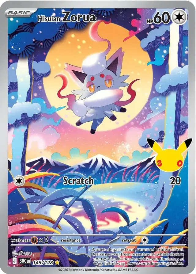 Hisuian Zorua #145 - Pokemon 30th Celebration