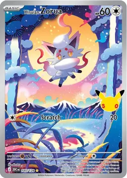 Hisuian Zorua 145 - Pokemon 30th Celebration