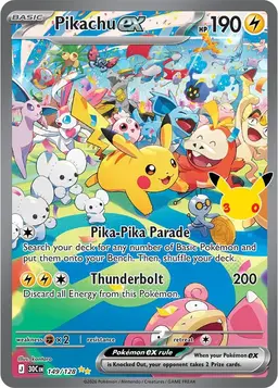 Pikachu ex 149 - Pokemon 30th Celebration