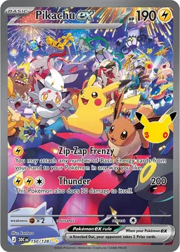 Pikachu ex #150 - Pokemon 30th Celebration