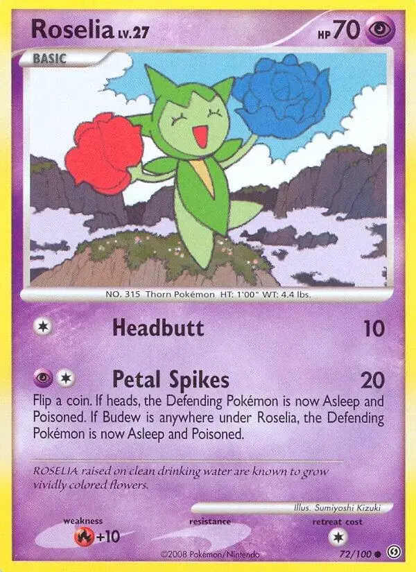 Roselia - Pokemon Stormfront #72