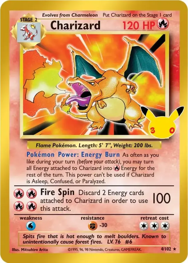 Charizard #4 - Pokemon 30th Celebration Classic Collection