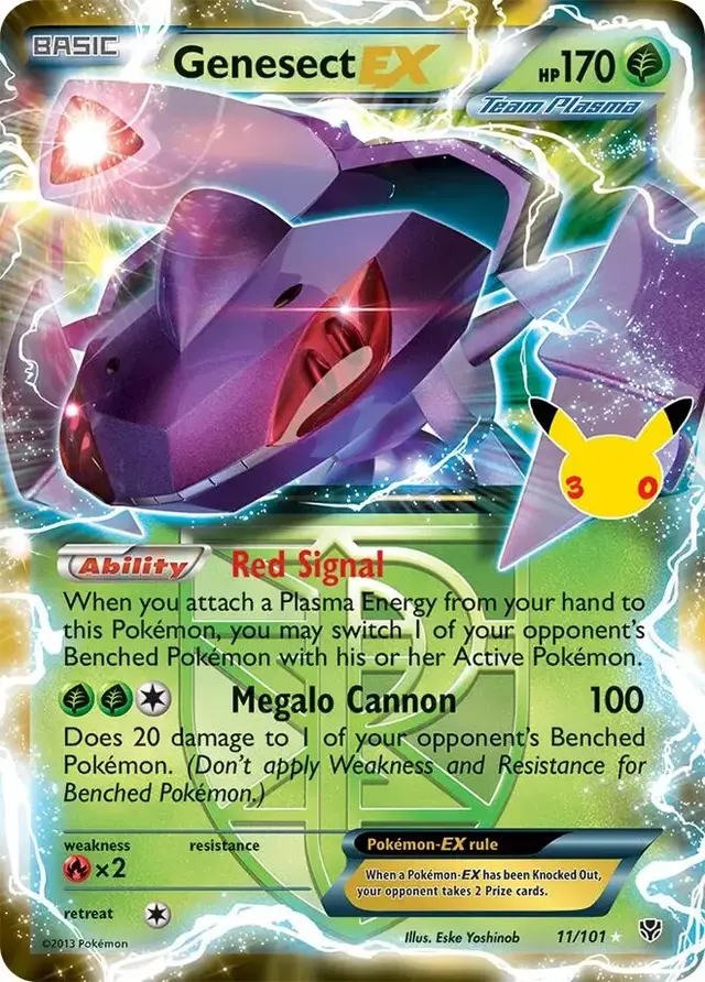 Genesect EX [Team Plasma] #11 - Pokemon 30th Celebration Classic Collection