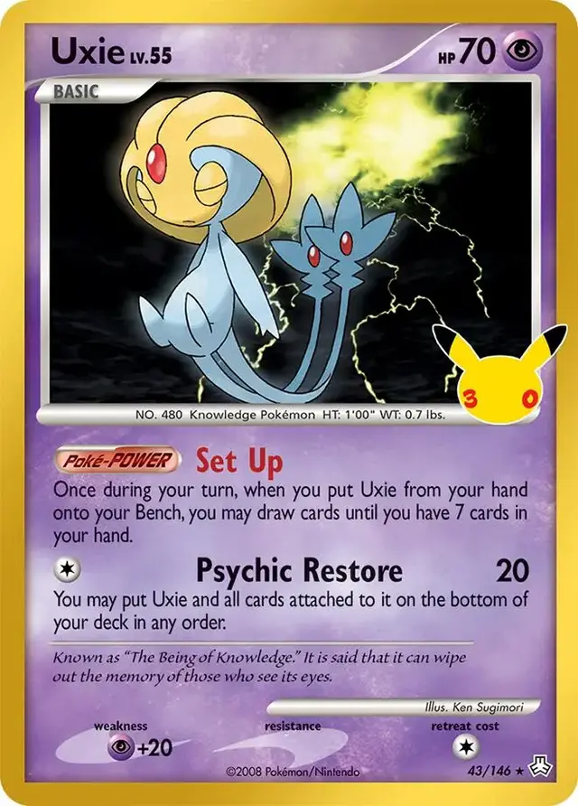 Uxie #43 - Pokemon 30th Celebration Classic Collection