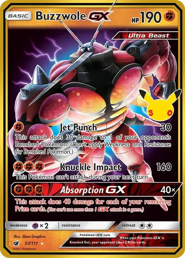 Buzzwole GX #57 - Pokemon 30th Celebration Classic Collection