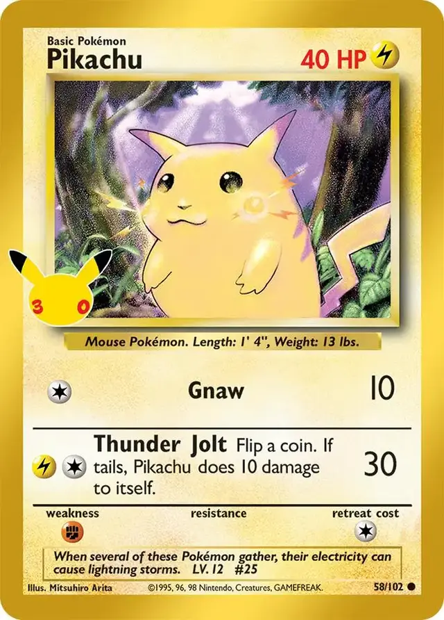 Pikachu #58 - Pokemon 30th Celebration Classic Collection