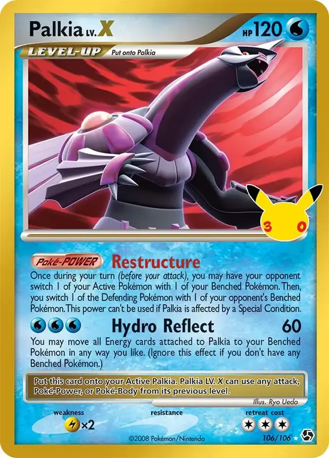 Palkia LV.X #106 - Pokemon 30th Celebration Classic Collection