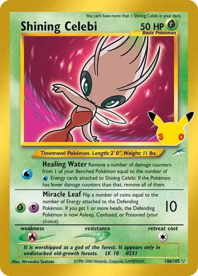 Shining Celebi #106 - Pokemon 30th Celebration Classic Collection