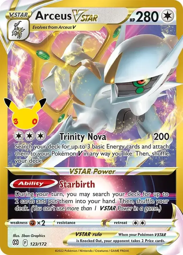 Arceus VSTAR #123 - Pokemon 30th Celebration Classic Collection