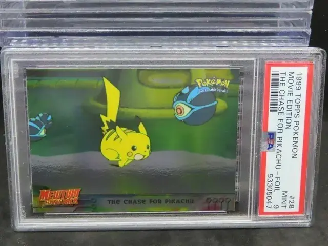 Chase for Pikachu [Foil] #28 - Pokemon 1999 Topps Movie