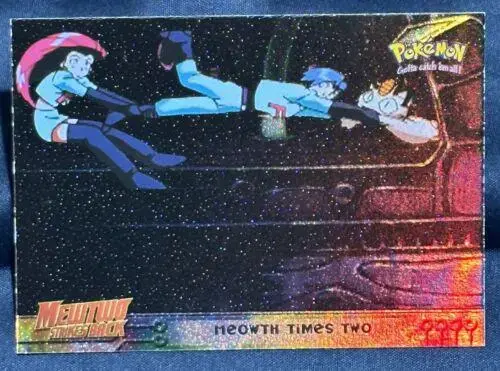 Meowth Times Two [Rainbow Foil] #23 - Pokemon 1999 Topps Movie