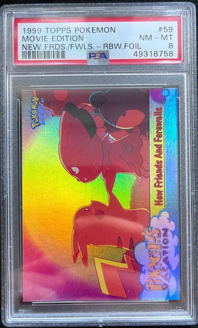 New Friends and Farewells [Rainbow Foil] #59 - Pokemon 1999 Topps Movie