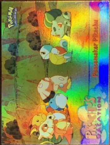 Peacemaker Pikachu [Rainbow Foil] #46 - Pokemon 1999 Topps Movie