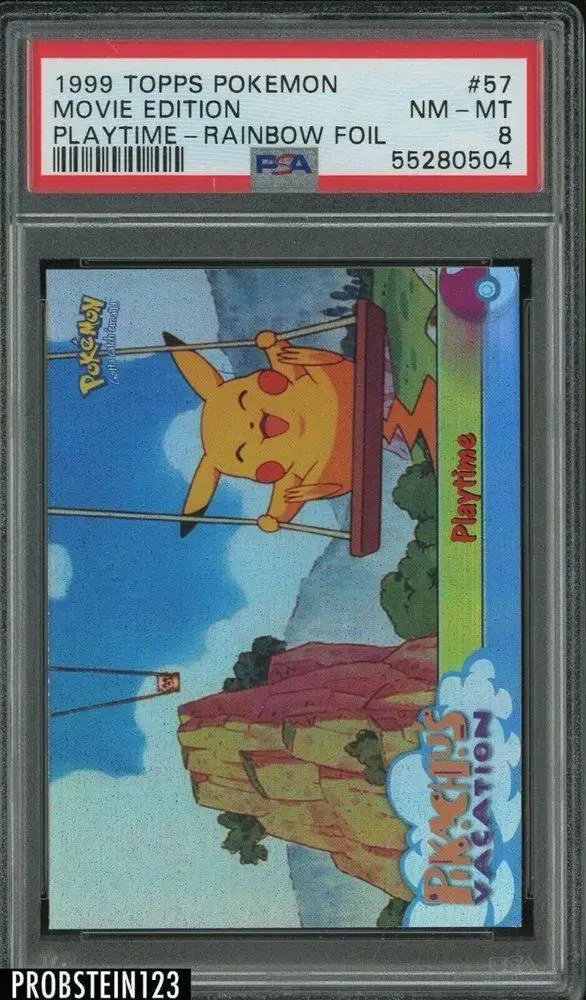 Playtime [Rainbow Foil] #57 - Pokemon 1999 Topps Movie