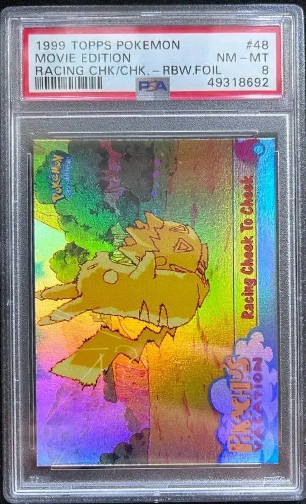 Racing Cheek to Cheek [Rainbow Foil] #48 - Pokemon 1999 Topps Movie