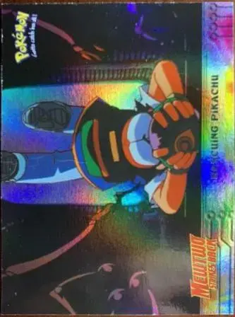 Rescuing Pikachu [Rainbow Foil] #30 - Pokemon 1999 Topps Movie