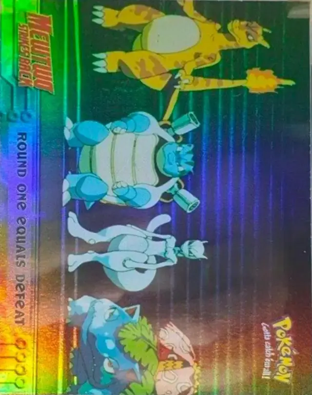 Round One Equals Defeat [Rainbow Foil] #26 - Pokemon 1999 Topps Movie
