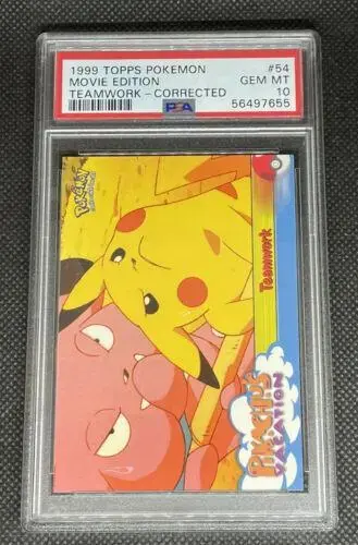 Teamwork [Corrected] #54 - Pokemon 1999 Topps Movie