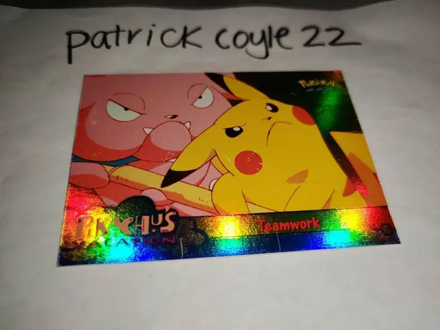 Teamwork [Rainbow Foil] #54 - Pokemon 1999 Topps Movie